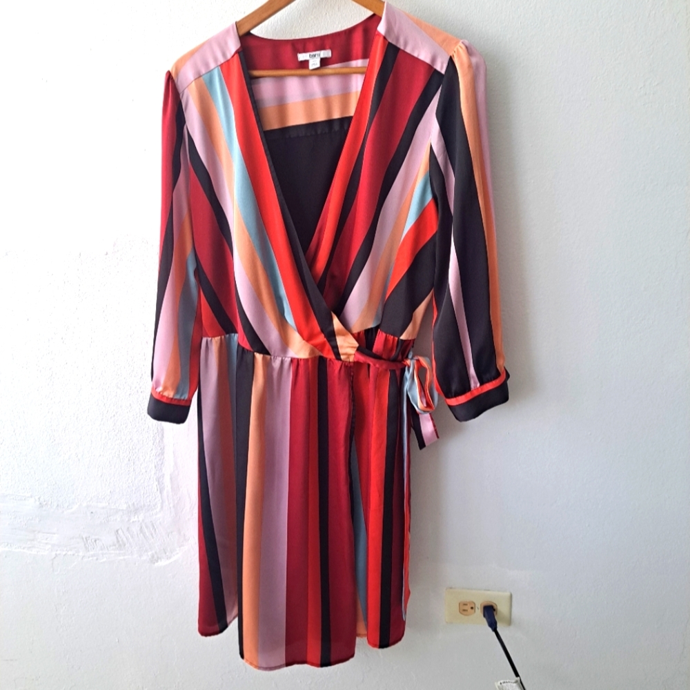 Satin wrap dress